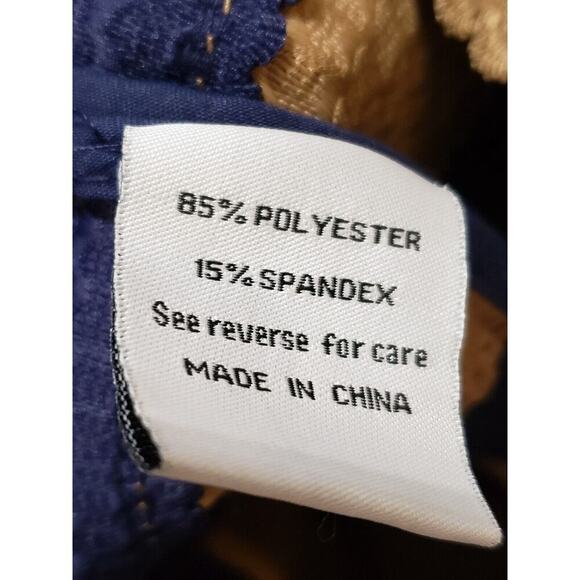 FSR Women Blue & Beige Pull On Pleated Flare Textured Casual Short Knit Skirt M - Picture 9 of 12